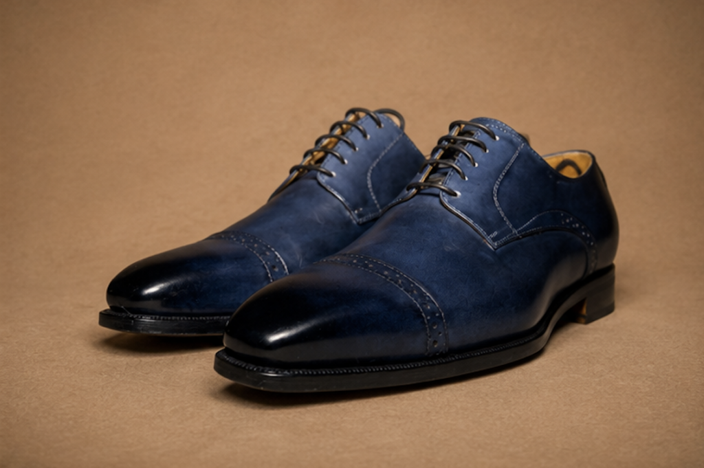 Derby à bout droit – Bleu Marine