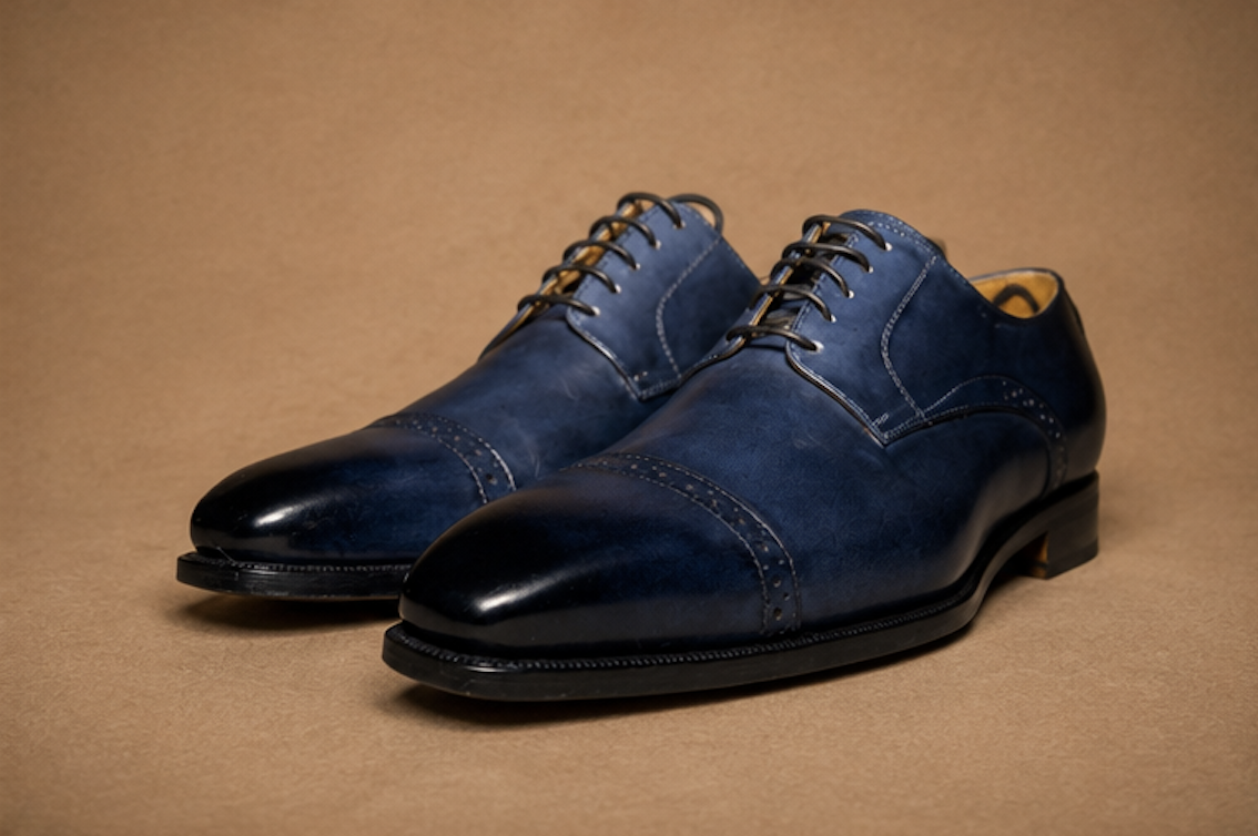 Derby à bout droit - Bleu Marine