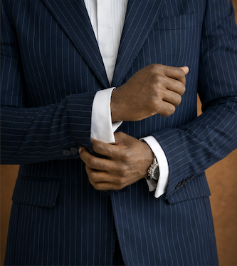 Costume Signature – Bleu marine rayé